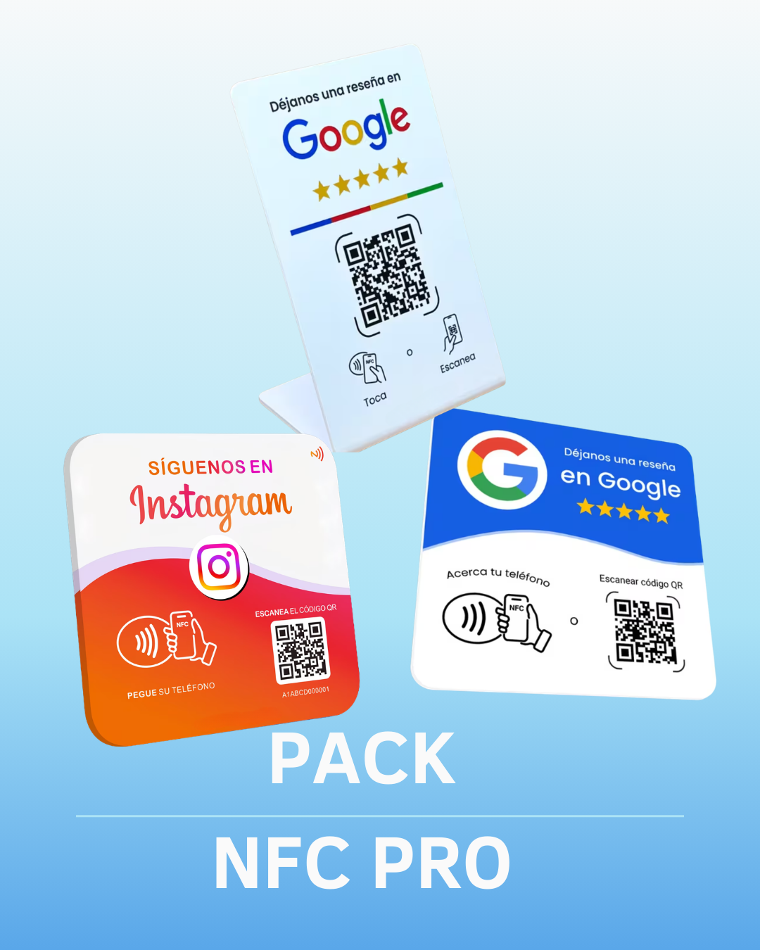 Pack NFC Pro Reseñas + Seguidores