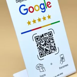 SOPORTE PARA RESEÑAS CON CODIGO QR Y NFC