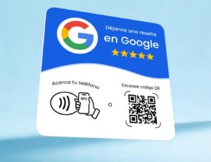 Placa Adhesiva para Reseñas con código QR y NFC